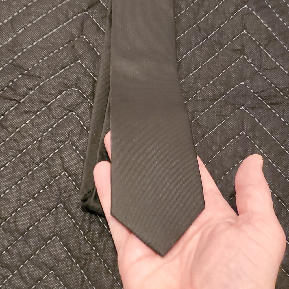 Sovereign Code Skinny Black Men's Tie